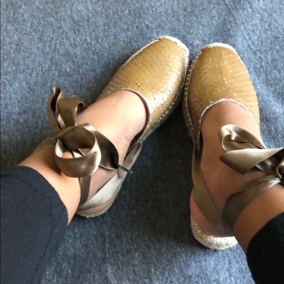 BNWOT Sam Edelman Snake Skin Ribbon Espadrille - Picture 5 of 6